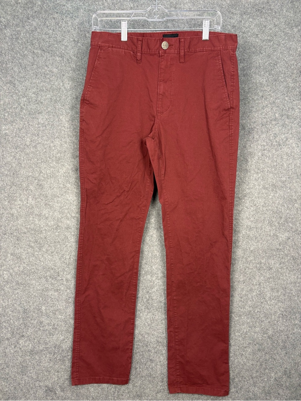 RVCA Daggers Rust Red Chino Pants Men’s 31x32 Slim Straight Cotton